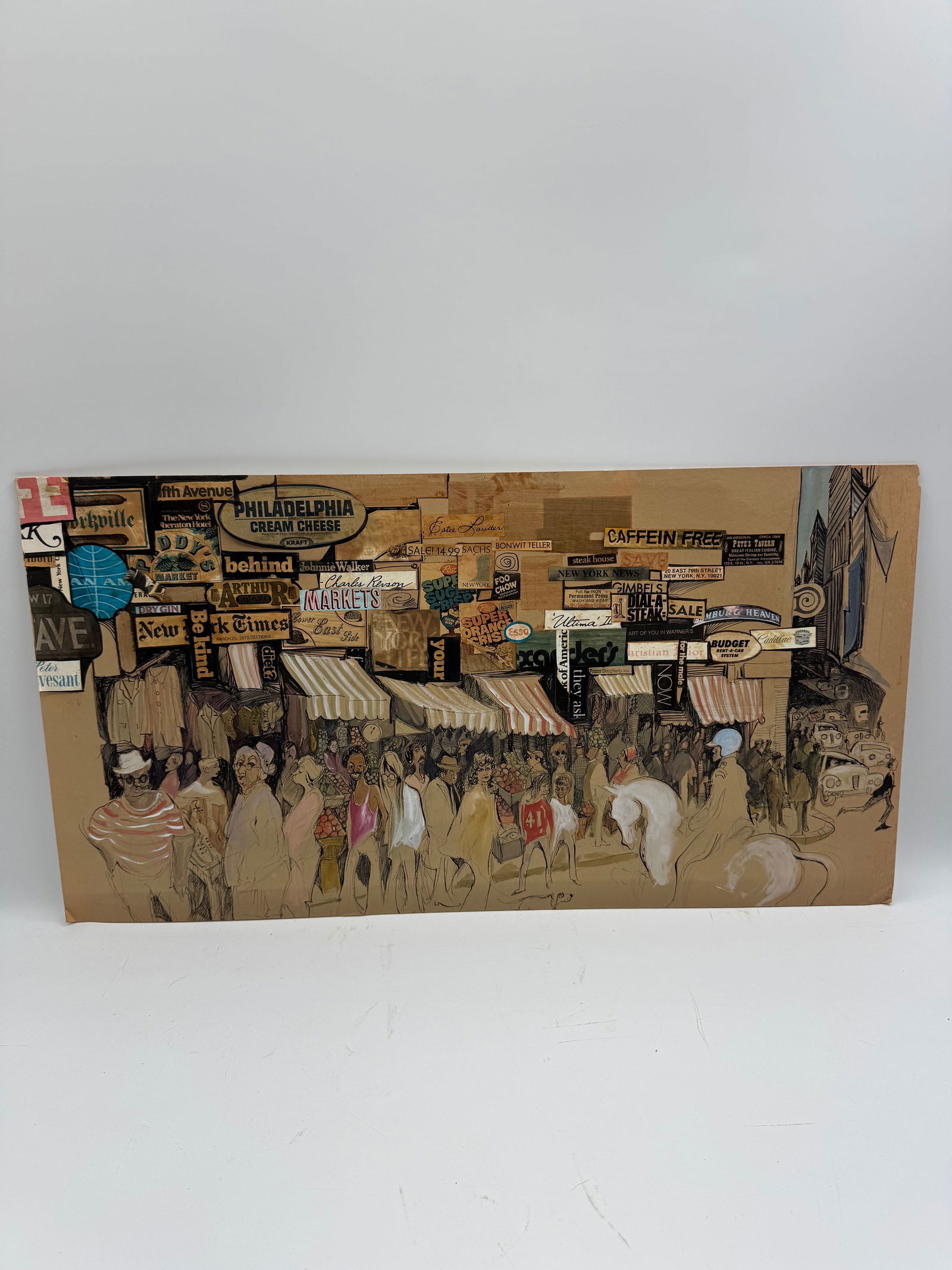 Urban Street Scene with Collaged Advertisements (1 of 3)