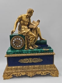 French Empire Style Figural Mantle Clock