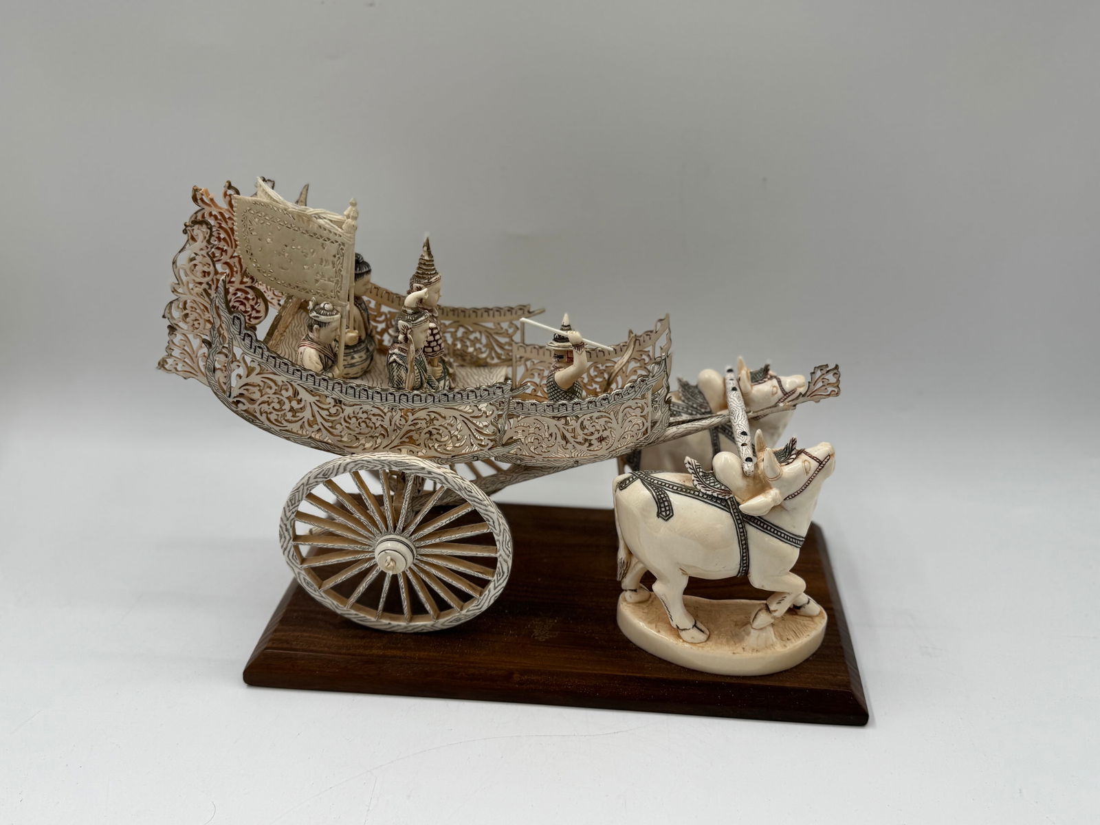 Carved Asian Chariot Sculpture (1 of 7)