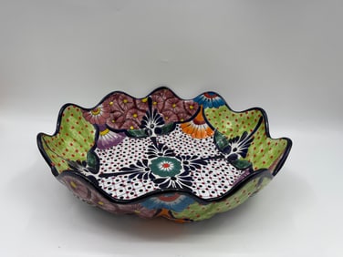 Talavera Style Pottery Bowl