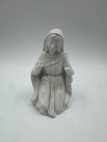 Bisque Porcelain Kneeling Madonna Figurine