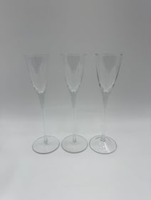 Set of Three Champagne Flutes