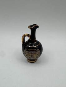 Miniature Greek Vase, 24K Gold Detail