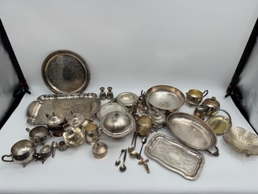 Assorted Silver Plated Serving Pieces