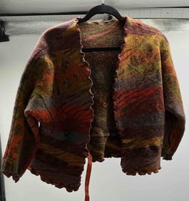 Podna Wool Jacket with Multicolor Abstract Pattern