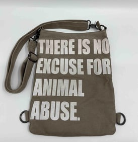 Canvas Crossbody Bag – “There is No Excuse for Animal Abuse