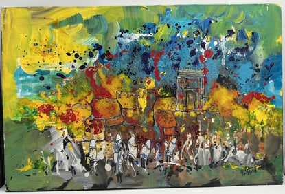 Abstract Jerusalem Celebration by Ruth Porat