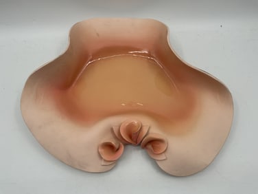 Vintage Jesco Ceramic Centerpiece Bowl with Floral Detail