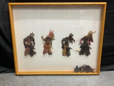 Antique set of 5 chinese Shadow Puppets