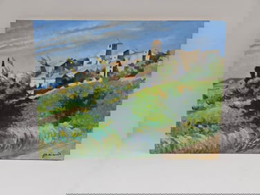 Mediterranean Village Landscape by M. Gerald