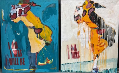 "I Am / I Was / I Will Be" Diptych / 2 Piece - Signed, Artist Unknown