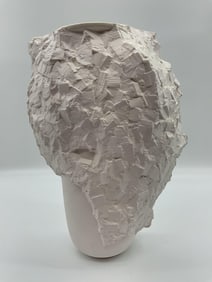 White stone vase