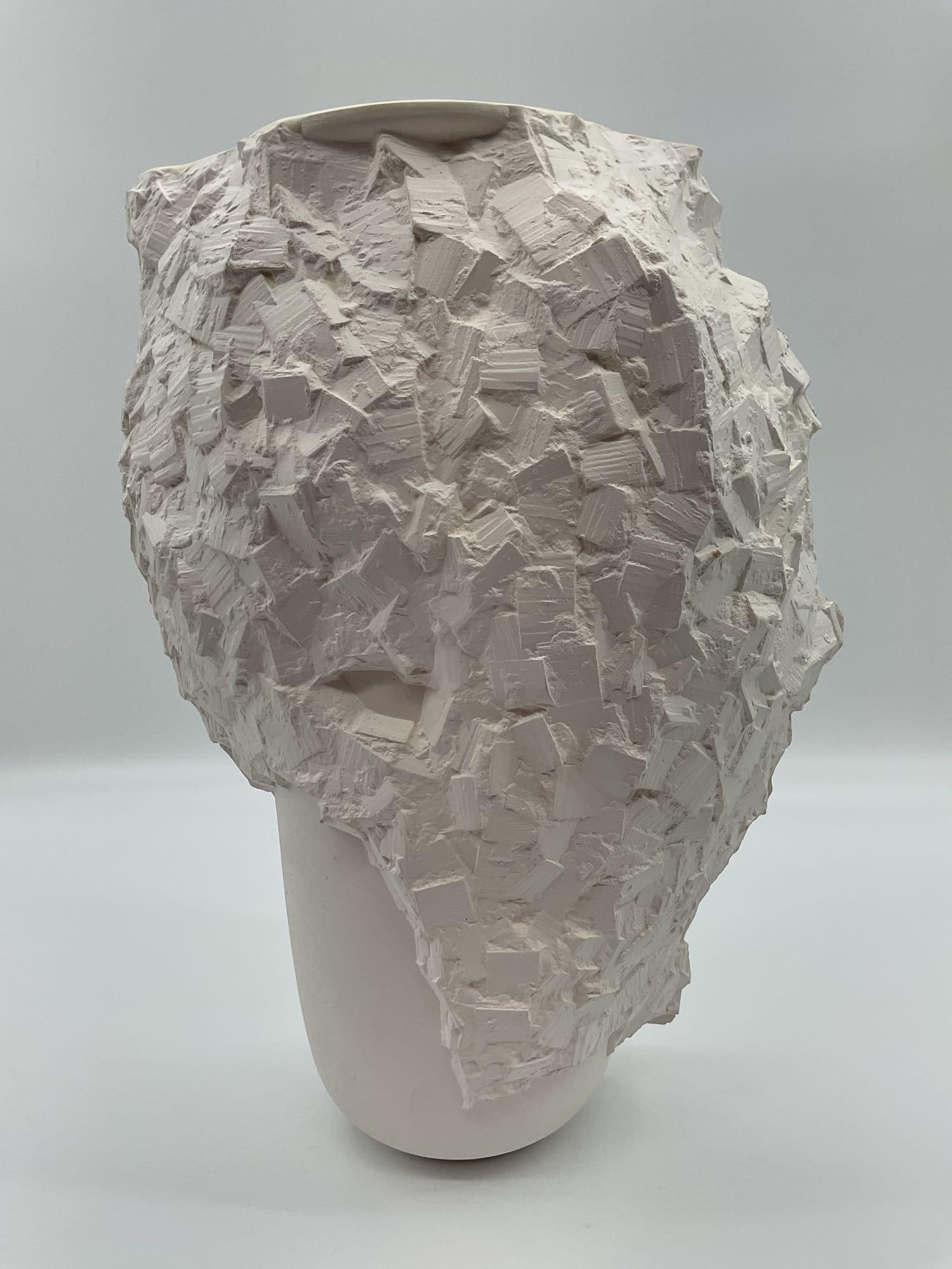 White stone vase (1 of 4)