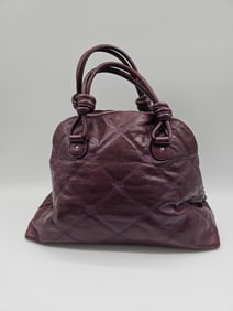 Oscar de la Renta Quilted Leather Handbag