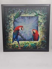 "Three Parrots" By Ferjo (Brazil, b.1946)