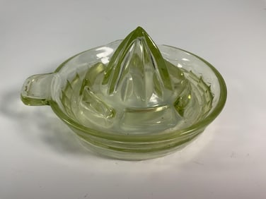 Green Depression Glass Juicer - Box 16
