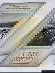 1951 Fairview Dairy Advertising Calendar - Box 12