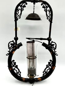 Ornate Antique Hanging Gasoline Lamp Frame