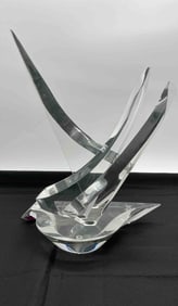 Modern Abstract Lucite Van Teal Sculpture
