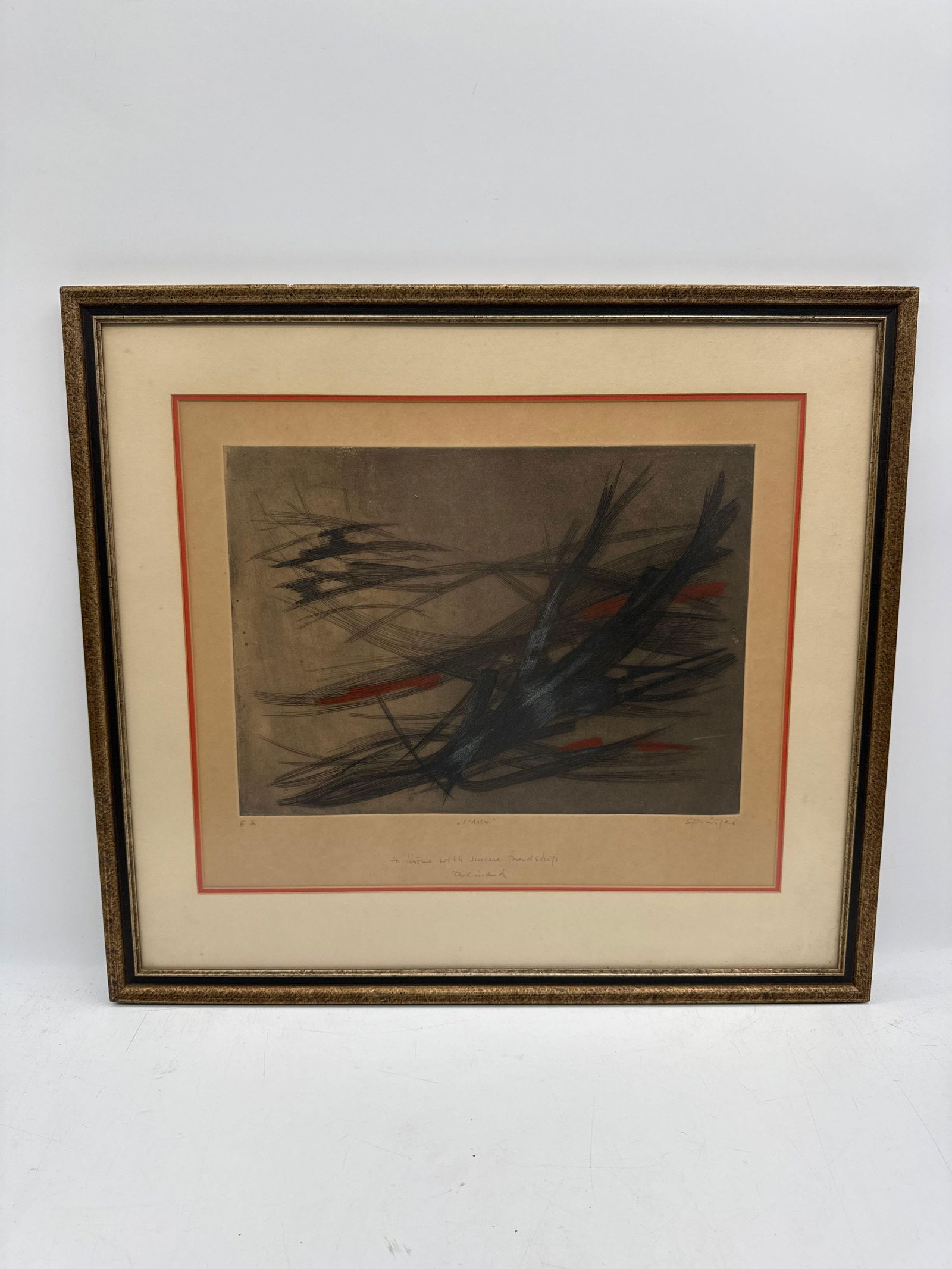 Abstract Composition with Red Accents (1 of 4)