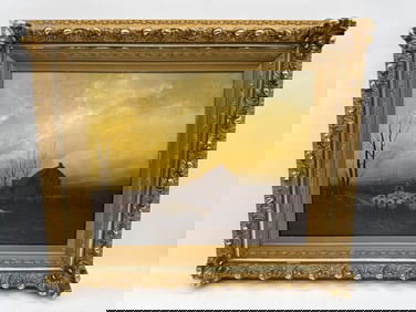 Herding Sheep at Dusk by R. Vidal