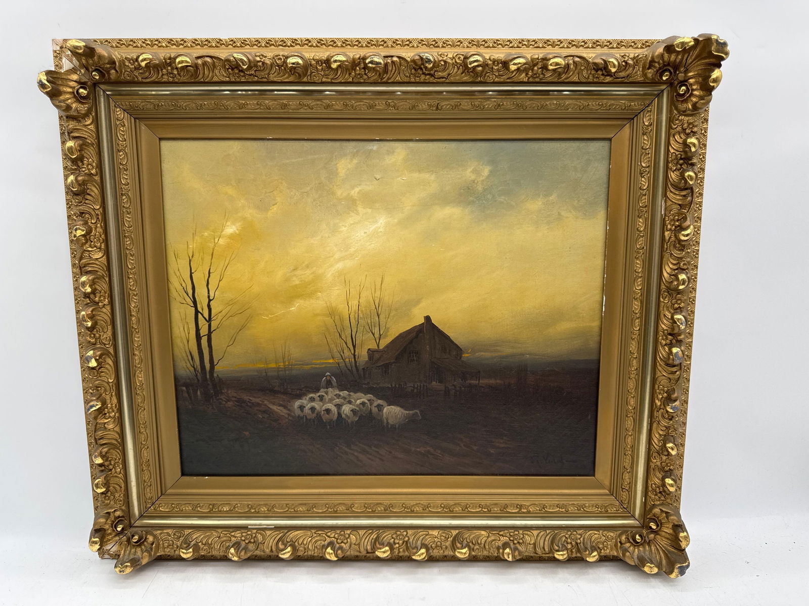 Herding Sheep at Dusk by R. Vidal (1 of 5)