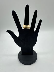 Mid-Century Modern Ring with Metal Inlays