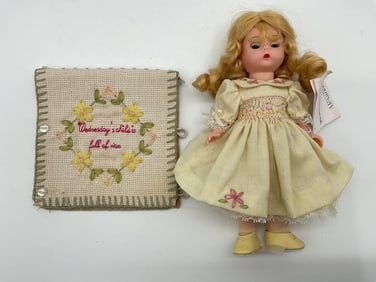 Vintage  Porcelain Doll - Wednesday's Child, Madame Alexander