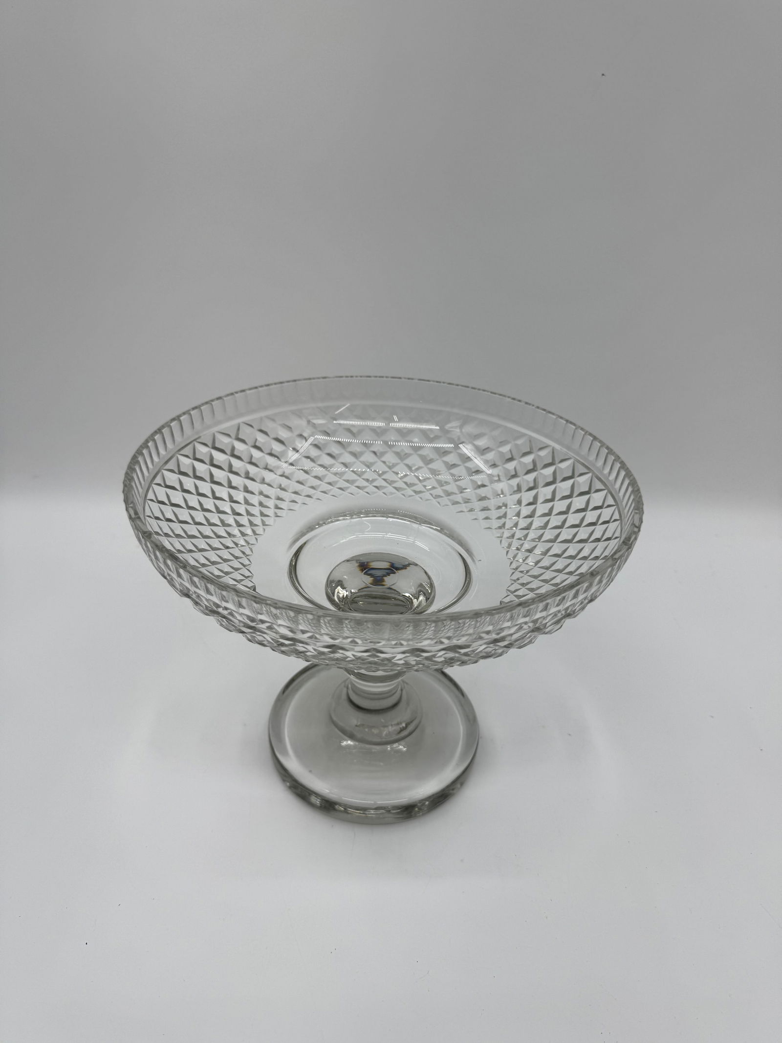 Cut Crystal Pedestal Compote Bowl (1 of 3)
