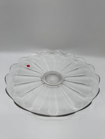 Vintage Clear Glass Serving Platter