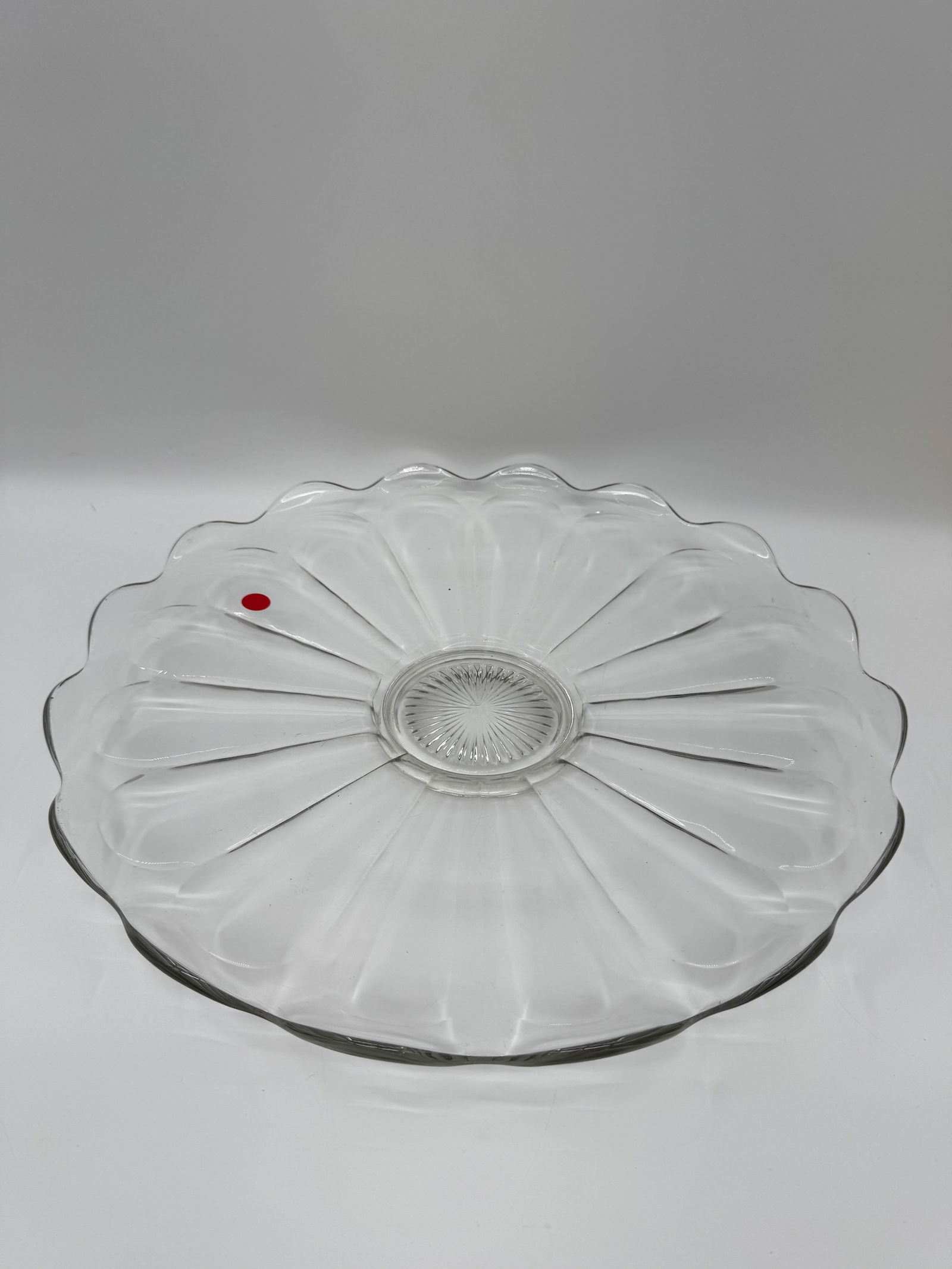 Vintage Clear Glass Serving Platter (1 of 3)