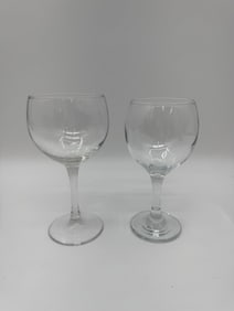 Pair of Clear Glass Goblets