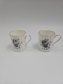 Royal Worcester Fruit Motif Demitasse Cups (Pair)
