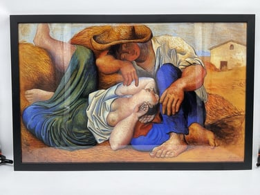 "Sleeping Peasants" by Picasso(After) lithograph