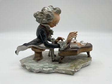 VBCM Italy Hand-Painted Porcelain Figurine of Composer at Desk - Italian Vincenzo Bertolotti