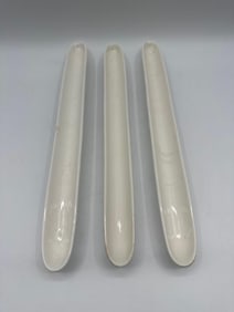 Set of Three Vintage Milk Glass Celery Trays