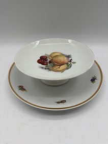 Pair of Rosenthal Fruit and Floral Porcelain Plates
