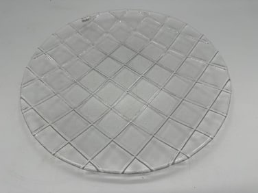 RARE Vintage Kosta Boda Plate with Lattice Pattern