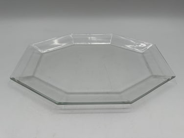 Clear Glass Octagonal Serving Plate