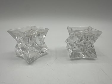 American Crystal Collection Crystal star shaped candle holders