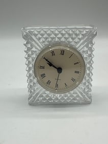 Cut Glass Quartz Desk Clock