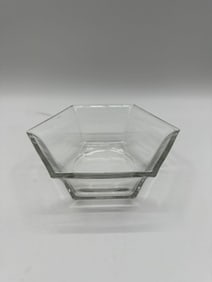 Hexagonal Clear Glass Bowl