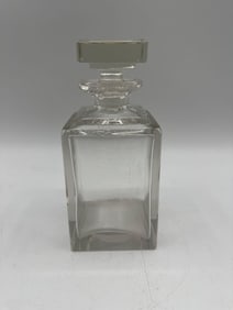 Clear Glass Cube Decanter with Stopper