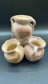 Rustic Cluster of Mini Clay Jars