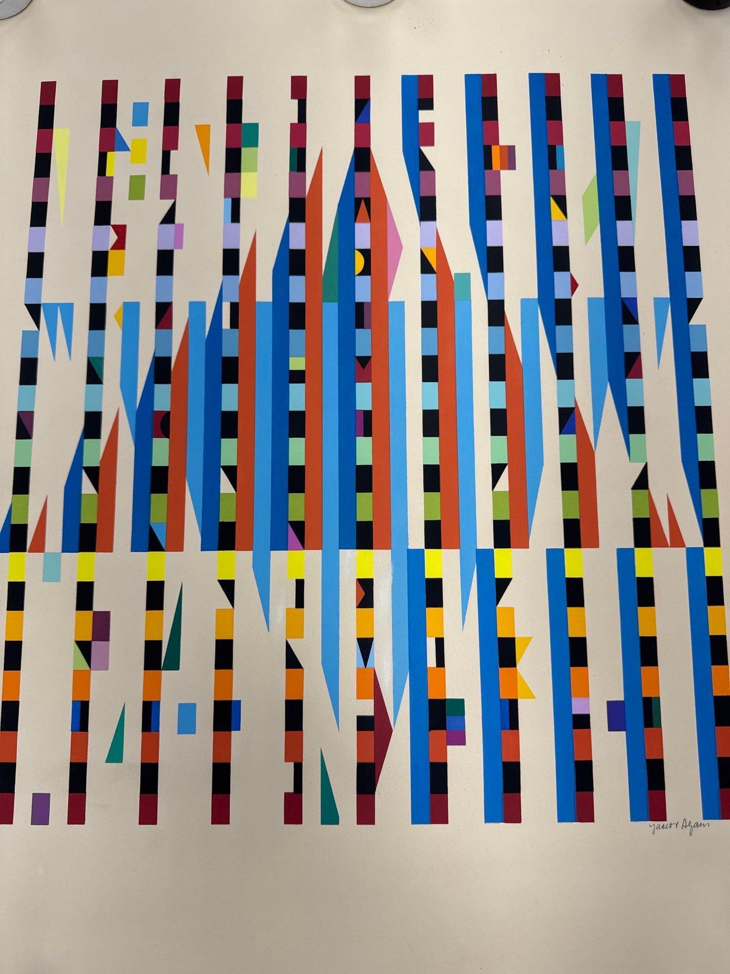 "Star of David" by Yaacov Agam (Isreal, b.1927) Serigraph: "Star of David" by Yaacov Agam (Isreal, b.1927) Serigraph Dimensions: approx 22x29