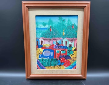 Haitian Market and Tap-Tap by Roody