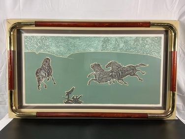 Vintage Equestrian Lithograph