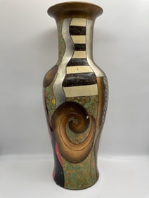 Large Abstract Art Deco Style Vase