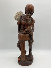 Vintage Hand Carved Wooden Sculpture