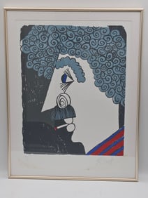 Modernist Profile Lithograph